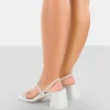 Public Desire Just Realise Wide Fit Pu Strappy Square Toe Mid Block Heeled Sandals | Women Wide Fit Heels