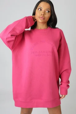 Public Desire Kaiia Embroidered Sweat Dress | Women Dresses