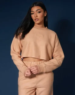 Public Desire Kaiia Fluffy Cropped Sweatshirt | Women Sweatshirt & Hoodies