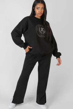 Public Desire Kaiia Oversized Tonal Embroidered Sweatshirt | Women Sweatshirt & Hoodies