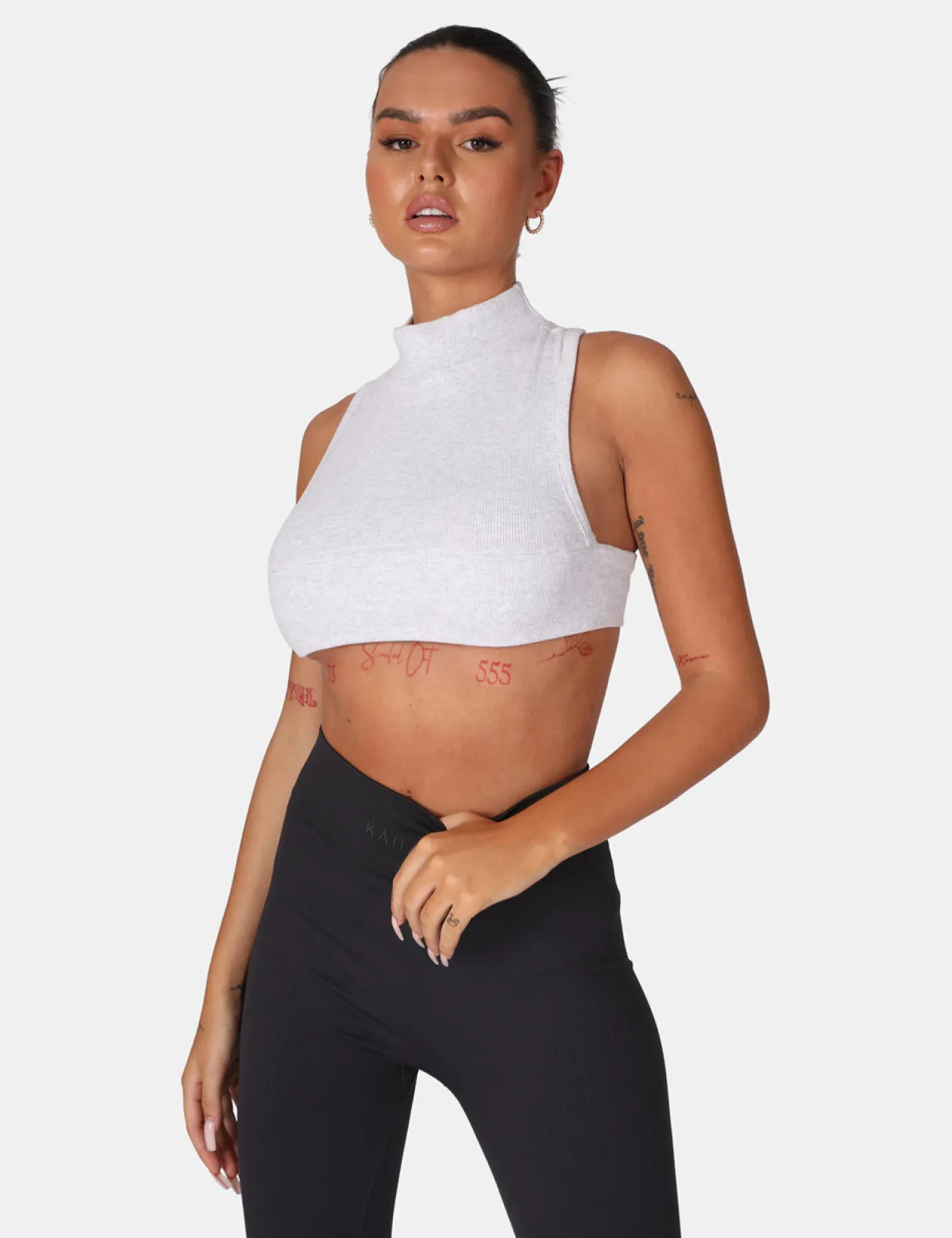 Public Desire Kaiia Premium Rib Seamless Leggings Ink Blue | Women Jogger & Leggings