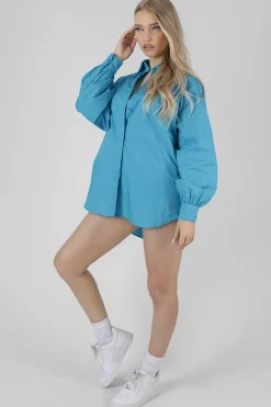 Public Desire Kaiia Print Oversized Poplin Shirt | Women Tops