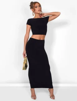 Public Desire Kaiia Slinky Maxi Skirt Co-Ord In | Women Skirts