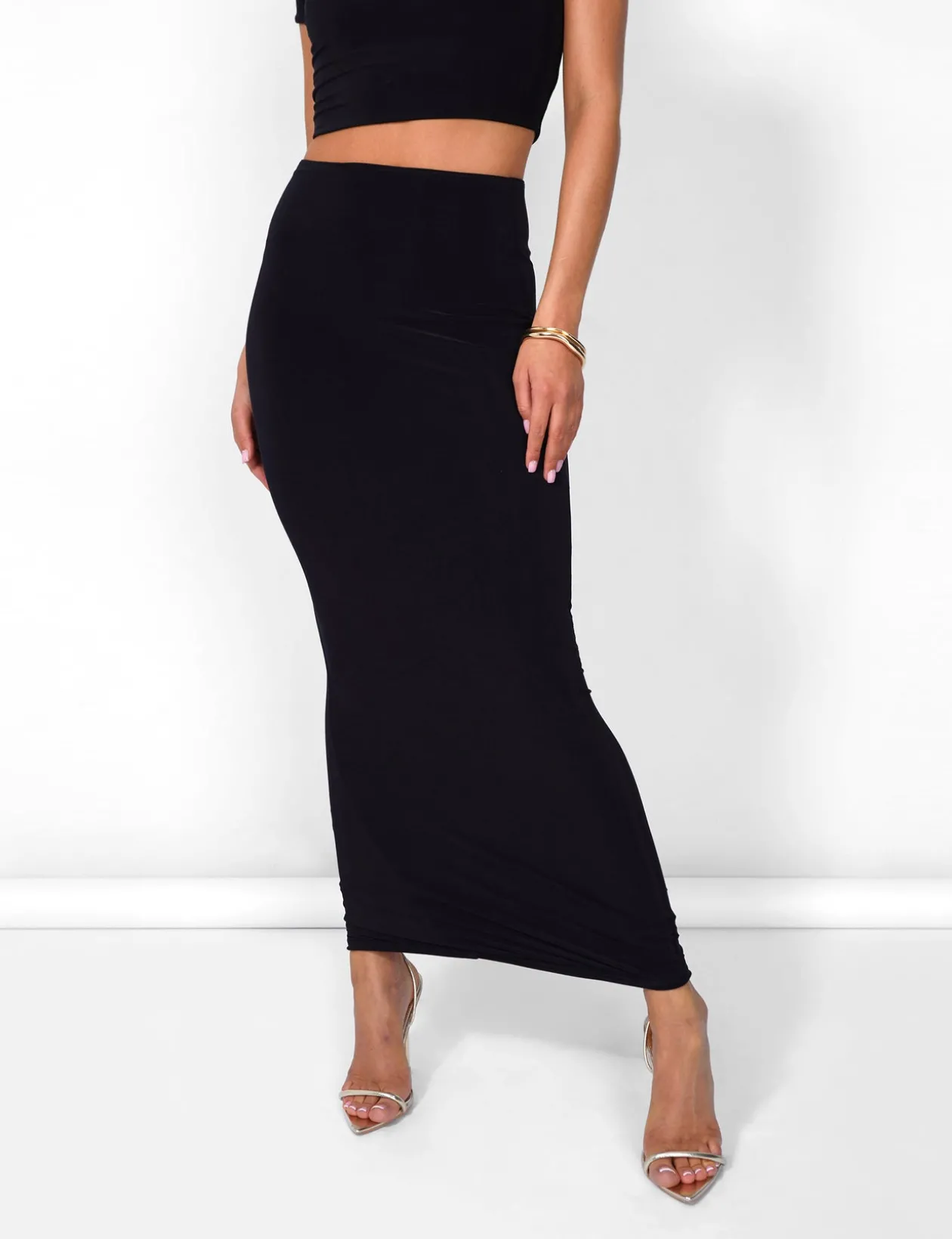 Public Desire Kaiia Slinky Maxi Skirt Co-Ord In | Women Skirts