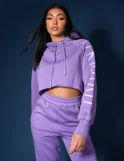 Public Desire Kaiia Slogan Cropped Hoodie | Women Sweatshirt & Hoodies