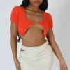 Public Desire Kaiia Trim Fluffy Knit Top | Women Knitwear