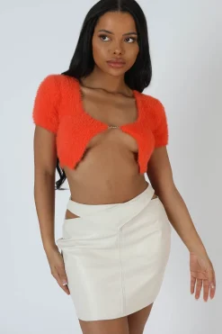 Public Desire Kaiia Trim Fluffy Knit Top | Women Knitwear