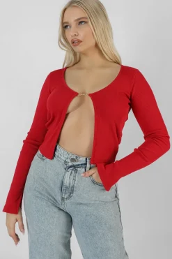 Public Desire Kaiia Trim Ribbed Top | Women Tops