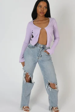Public Desire Kaiia Trim Ribbed Top | Women Tops