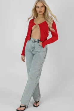 Public Desire Kaiia Trim Ribbed Top | Women Tops