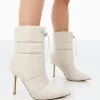 Public Desire Kenza X Reset Nylon Stiletto Padded Heeled Ankle Boots | Women Heeled Boots