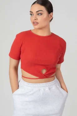 Public Desire Keyhole Wrap Crop Top | Women Tops