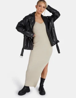 Public Desire Knitted Off Shoulder Midi Dress Marl | Women Dresses