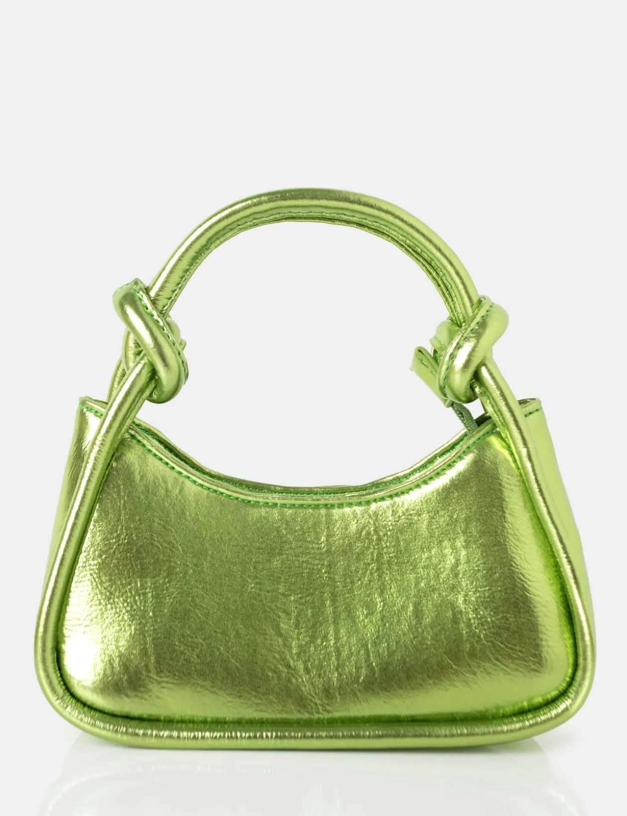 Public Desire Knot Metallic Pu Knotted Top Handle Grab Bag | Women Evening Bags