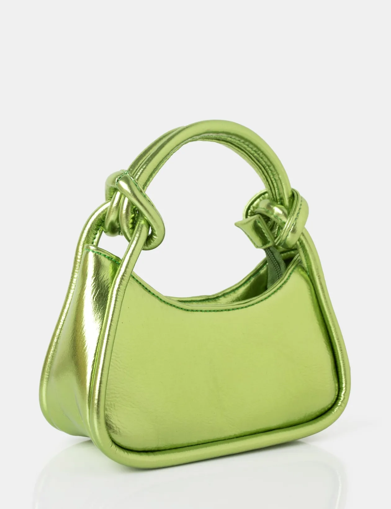 Public Desire Knot Metallic Pu Knotted Top Handle Grab Bag | Women Evening Bags