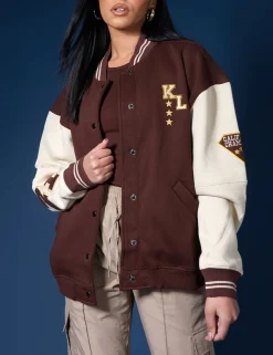 Public Desire La Palm Tree Varsity Jacket | Women Outerwear & Jackets