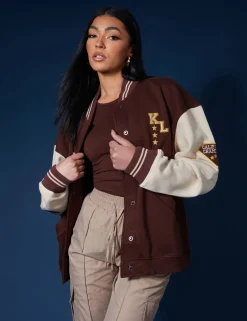 Public Desire La Palm Tree Varsity Jacket | Women Outerwear & Jackets