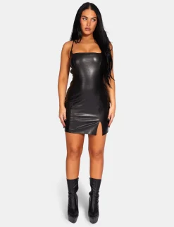 Public Desire Lace Up Pu Mini Dress | Women Dresses