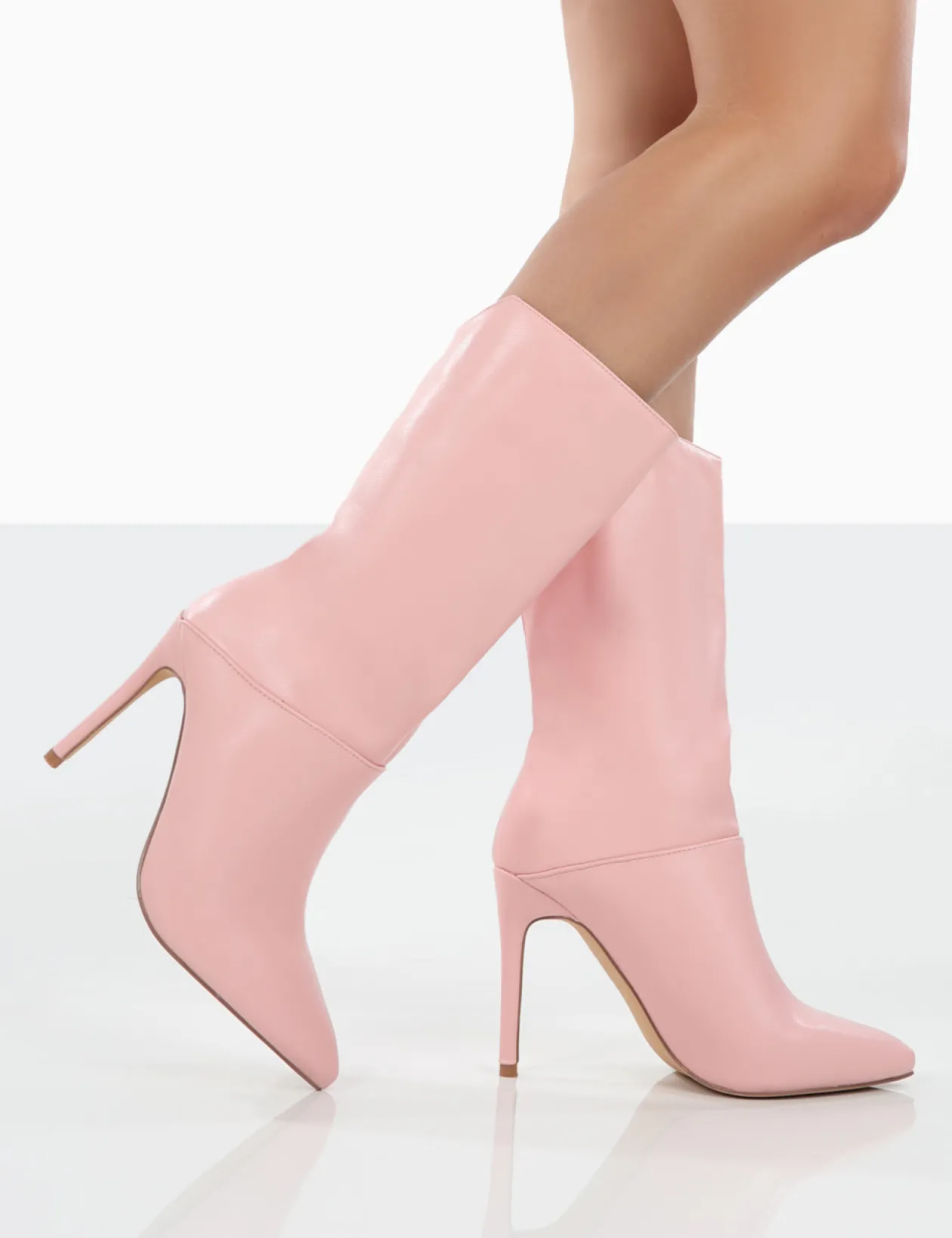 Public Desire Lisel Pu Pointed Toe Stiletto Heeled Ankle Boots | Women Heeled Boots