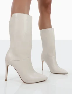 Public Desire Lisel Pu Pointed Toe Stiletto Heeled Ankle Boots | Women Heeled Boots
