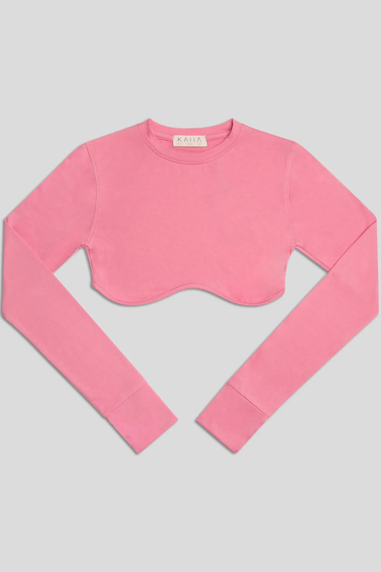 Public Desire Long Sleeve Underbust Crop Top | Women Tops