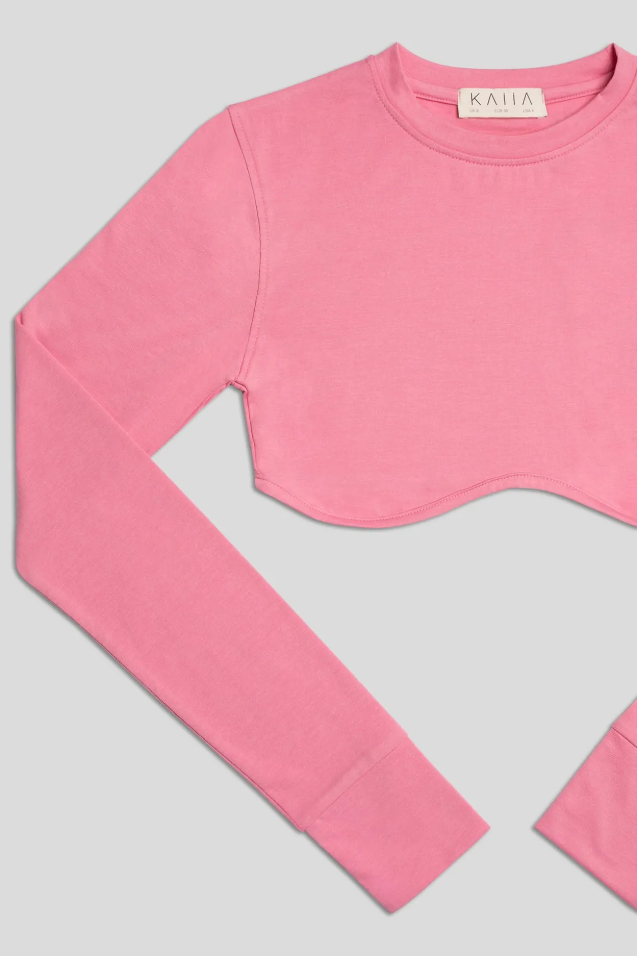 Public Desire Long Sleeve Underbust Crop Top | Women Tops