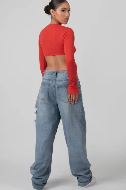 Public Desire Long Sleeve Underbust Top | Women Tops