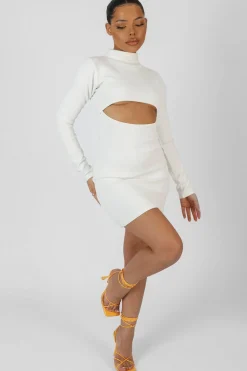 Public Desire Long Sleeve Waist Cut Out Mini Dress | Women Dresses