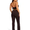 Public Desire Loop Ruched High Waist Split Trousers | Women Trousers
