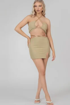 Public Desire Loop Ruching Chain Strap Bra Top | Women Tops