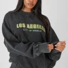 Public Desire Los Angeles Acid Wash Oversized Sweatshirt | Women Sweatshirt & Hoodies