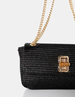 Public Desire Mara Raffia Gold Chain Detail Adjustable Shoulder Bag | Women Crossbody And Shoulder Bags