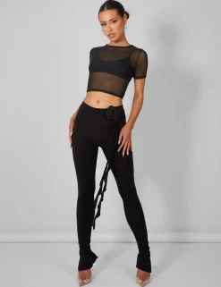 Public Desire Mesh Fitted T-Shirt | Women Tops