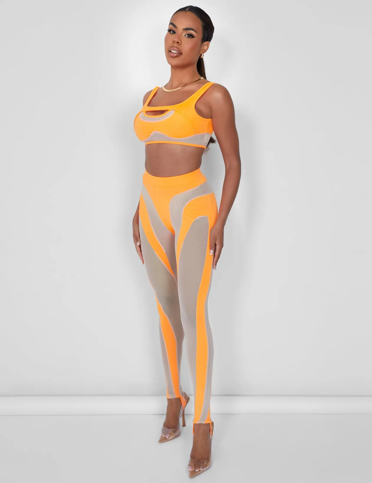 Public Desire Mesh Insert Leggings | Women Trousers