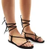 Public Desire Miley Lace Up Flat Sandals | Women Strappy Sandals