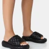 Public Desire Mykonos Flatform Quilted Slider Sandals | Women Chunky Sandals