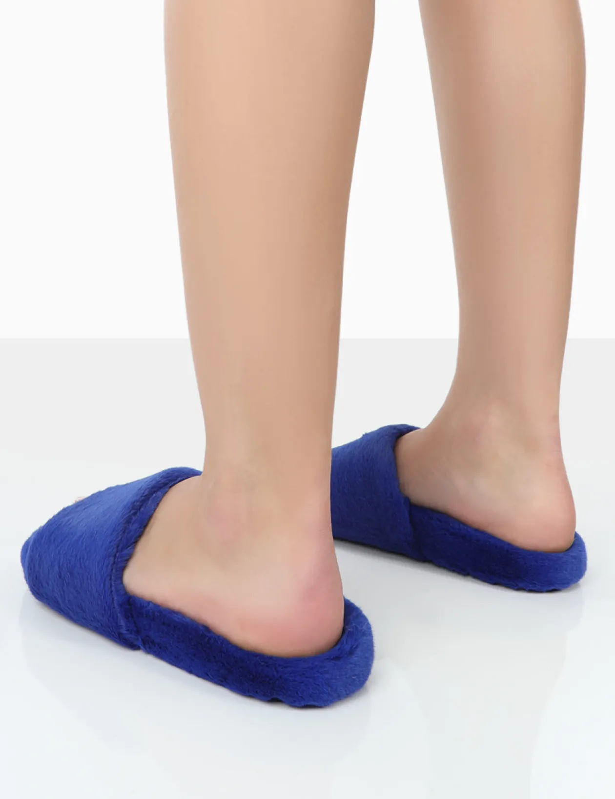 Public Desire Namaste Fluffy Faux Fur Slippers | Women Slippers