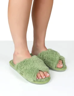Public Desire Nightcap Cross Strap Slippers | Women Slippers