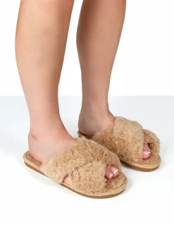 Public Desire Nightcap Cross Strap Slippers | Women Slippers