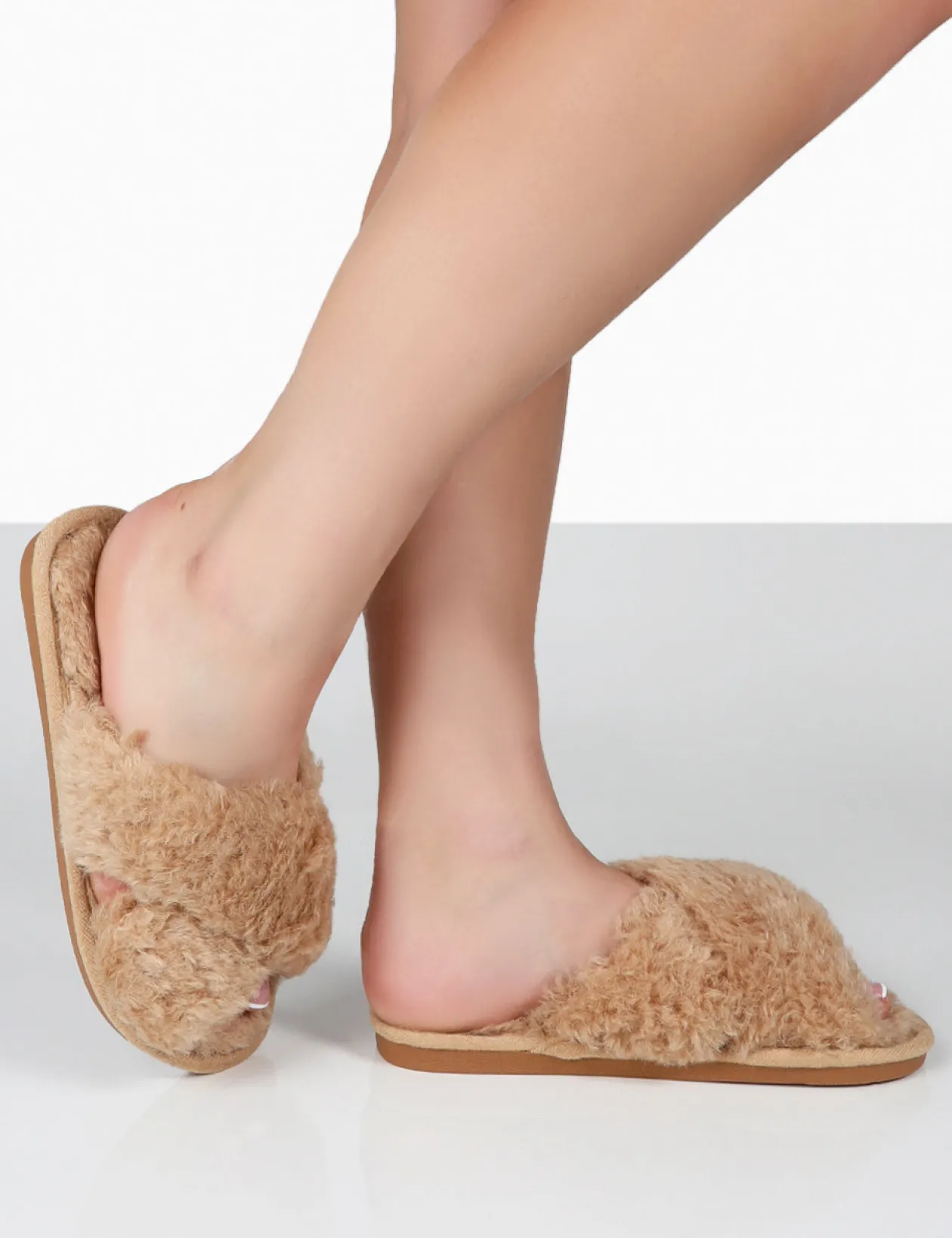Public Desire Nightcap Cross Strap Slippers | Women Slippers