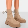 Public Desire Noelle Platform Chunky Sole Lace Up Detail Ankle Boots | Women Chunky Boots