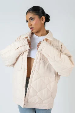 Public Desire Onion Quilt Shacket | Women Outerwear & Jackets
