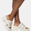 Public Desire Oslo Buckle Mule Platform Mid Heel Sandals | Women Flatforms