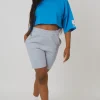 Public Desire Oversized Boxy Cropped Patch T-Shirt | Women Tops