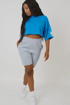 Public Desire Oversized Boxy Cropped Patch T-Shirt | Women Tops