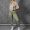 Public Desire Oversized Fit Qr Detail Cropped T-Shirt Elm | Women Tops