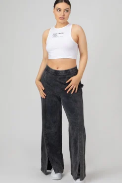 Public Desire Oversized Fit Split Front Seam Detail Wide Leg Joggers Acid Wash | Women Jogger & Leggings