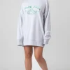 Public Desire Oversized Graphic Sweater Dress Grey | Women Sweatshirt & Hoodies