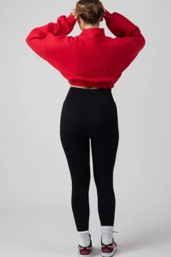 Public Desire Oversized High Neck Embroide Slogan Cropped Sweatshirt | Women Sweatshirt & Hoodies
