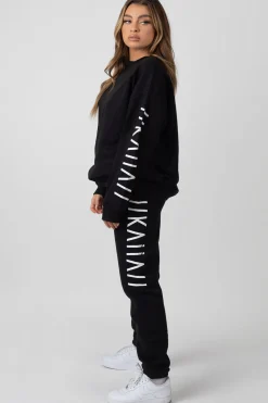 Public Desire Oversized Kaiia Branded Slogan Sleeve Sweat | Women Sweatshirt & Hoodies